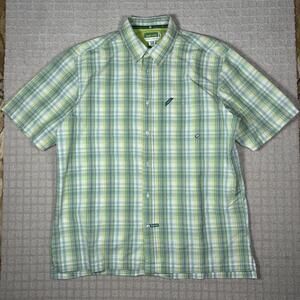 Ecko Unltd Y2K Green Plaid Button Up XXL